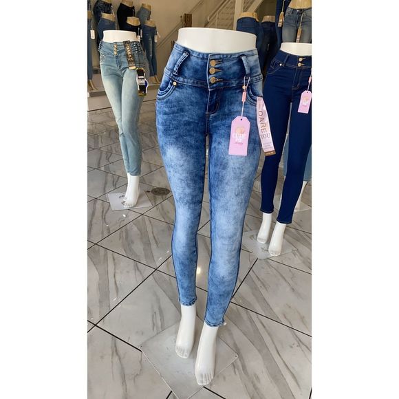 WAIST  28 IN SIZE 9 C SKINNY JEANS STRETCH DENIM BLUE , 9-2 CUTIE1409 PUSH UP - Picture 13 of 16